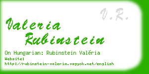valeria rubinstein business card