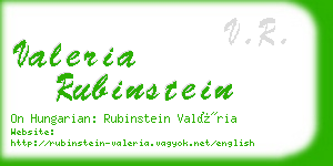 valeria rubinstein business card